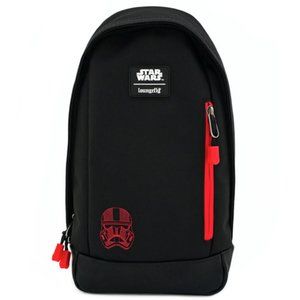 Loungefly Star Wars Red Stormtrooper Nylon Sling Backpack Dark Side Sith